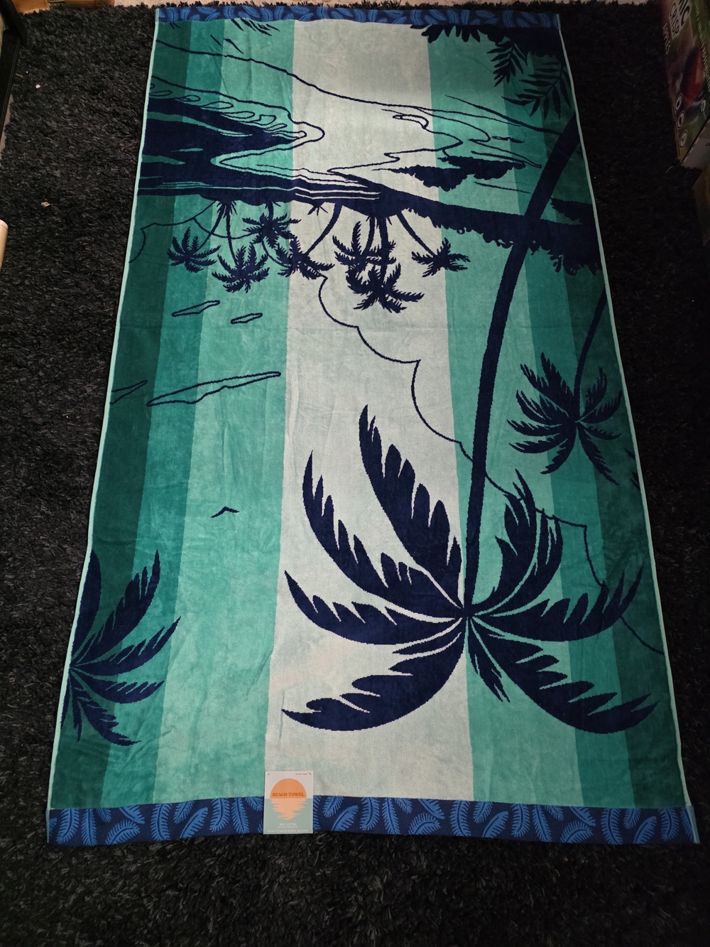 "Vacation Scene" 100% Cotton Beach Towel 40x72